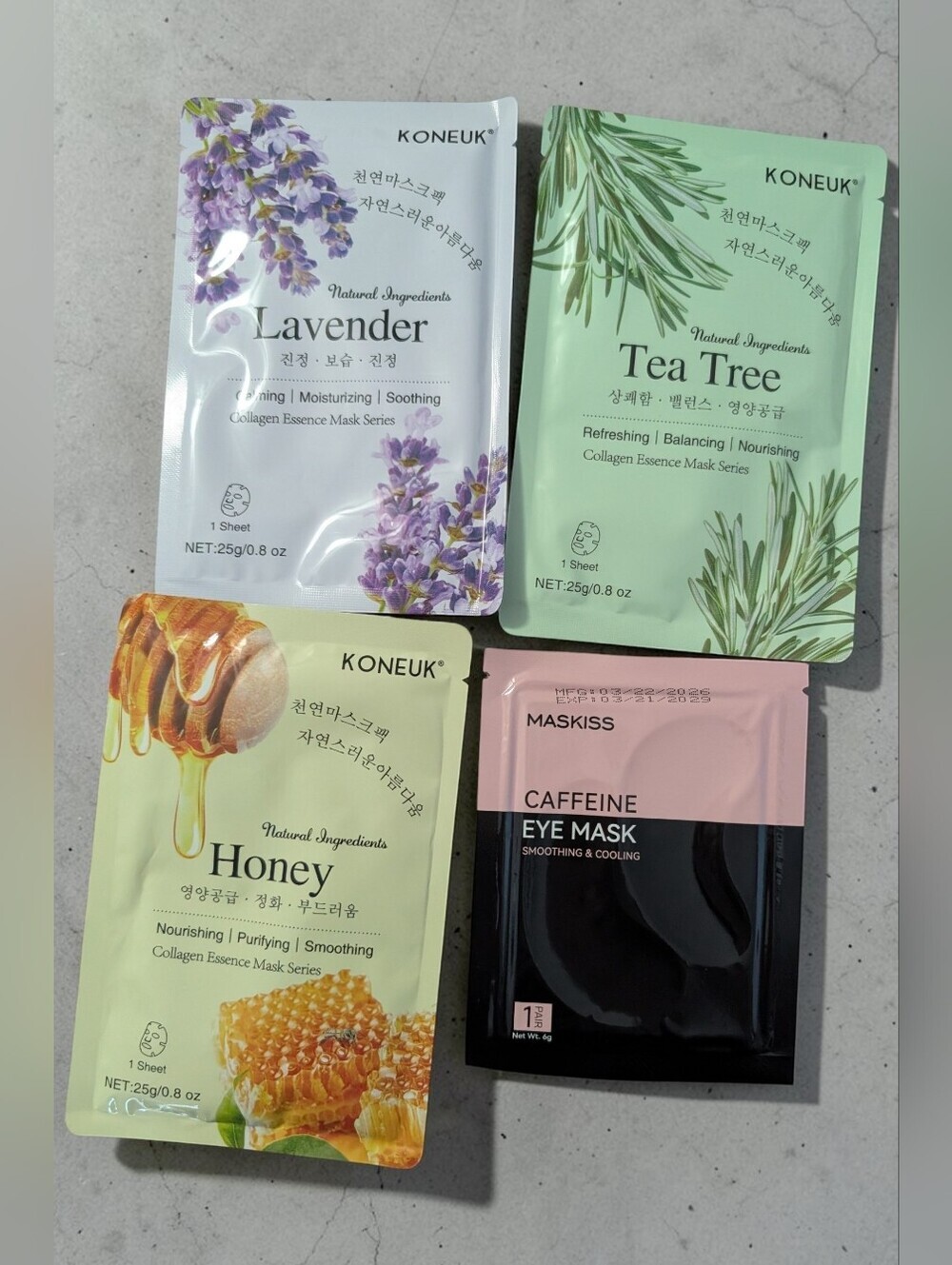 Koneuk Nourishing Sheet Masks & Maskiss Eye Mask Bundle - 4 Pack (NWT)